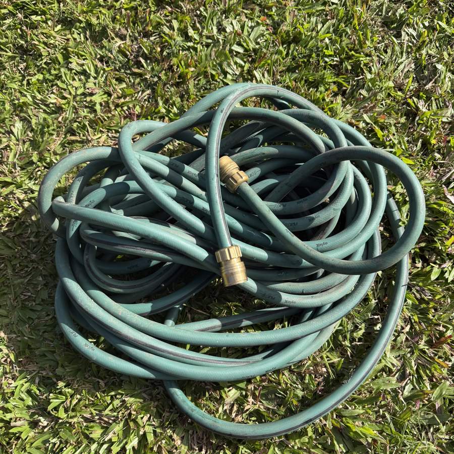 10m Nylex Flextreme garden hose with brass fittings for hire in Airlie Beach