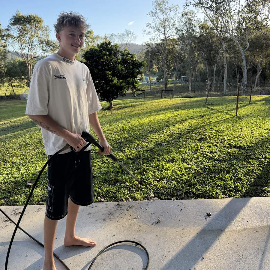 Jai from Airlie Pressure Hire, operated pressure washing service in the Whitsundays