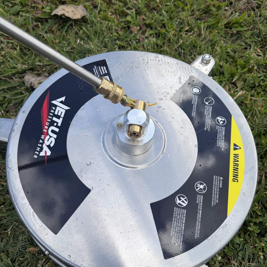 Surface cleaner quick connect lance fitting detail